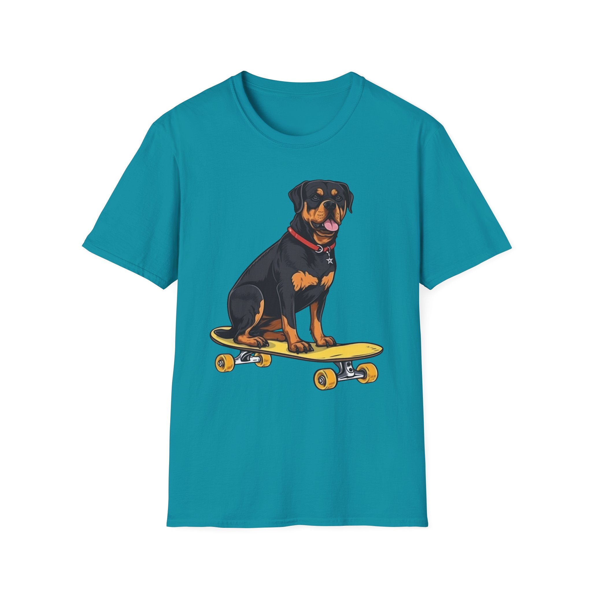 Rottweiler Skater T-Shirt - Shirt Cave
