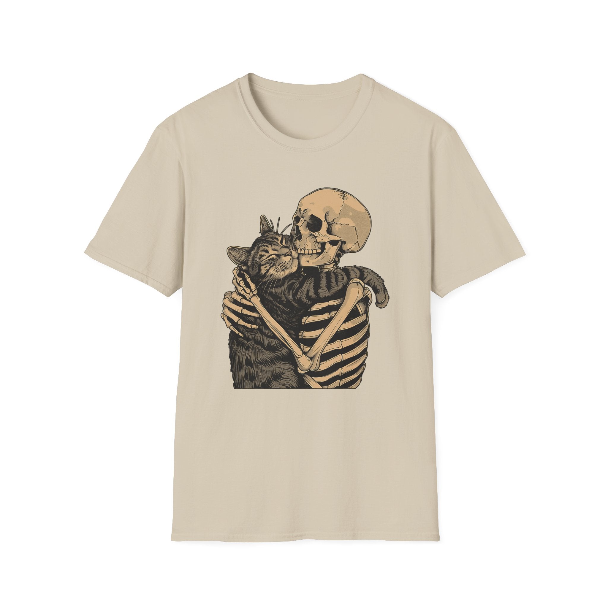 Skeleton & Cat Love T-Shirt - Shirt Cave