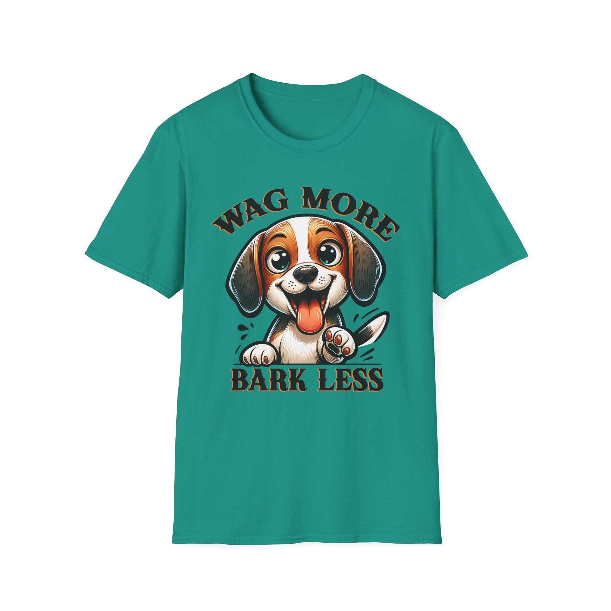 Wag More Bark Less T-Shirt - Shirt Cave