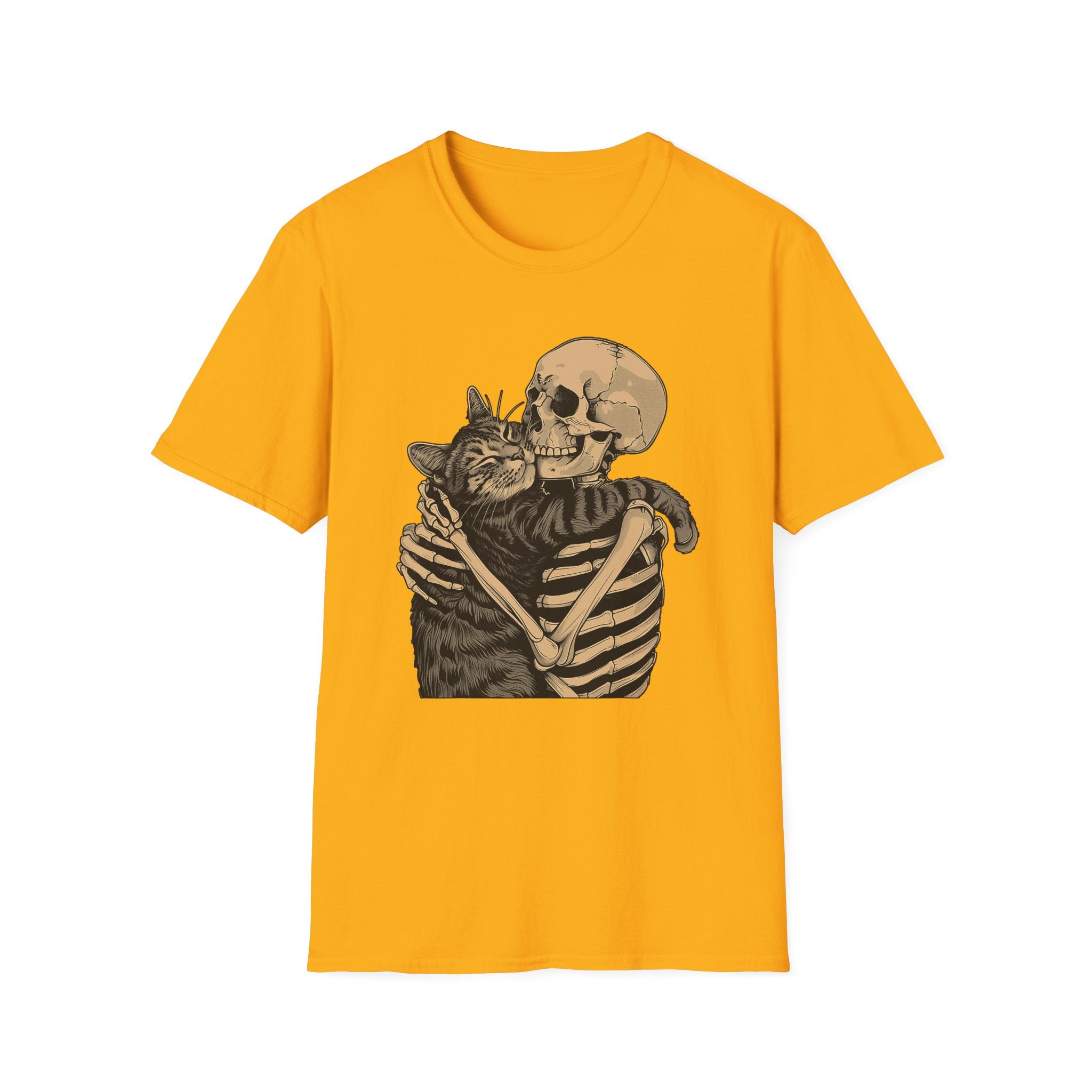 Skeleton & Cat Love T-Shirt - Shirt Cave