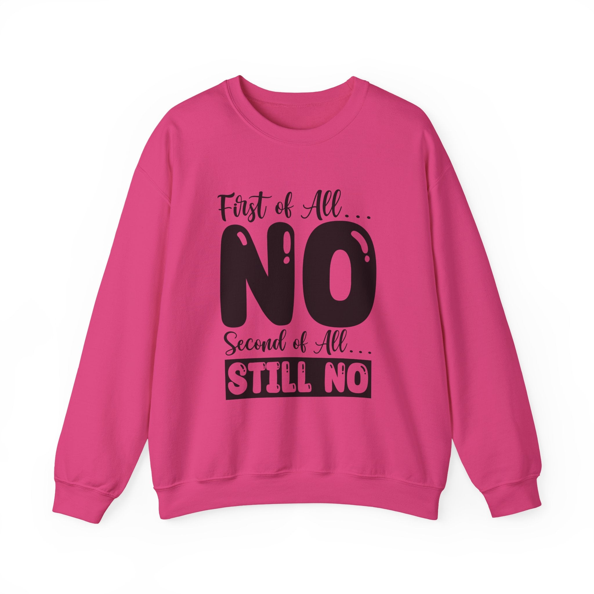 First of All... NO, Second of All... STILL NO Sweatshirt - Shirt Cave