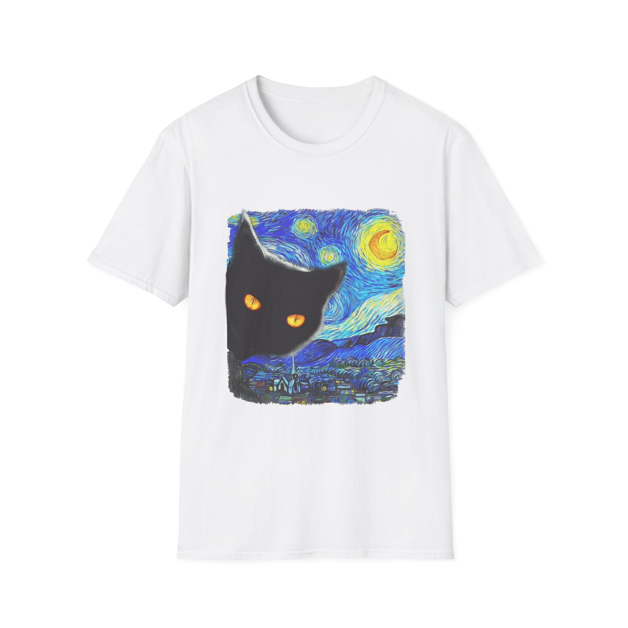 Starry Night Cat T-Shirt - Shirt Cave
