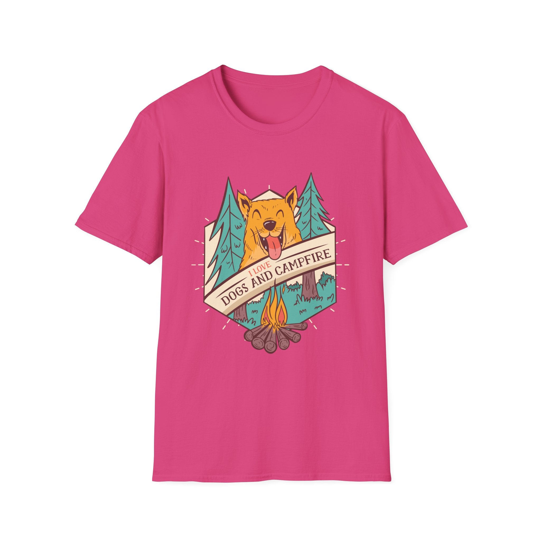 I Love Dogs and Campfire T-Shirt - Shirt Cave