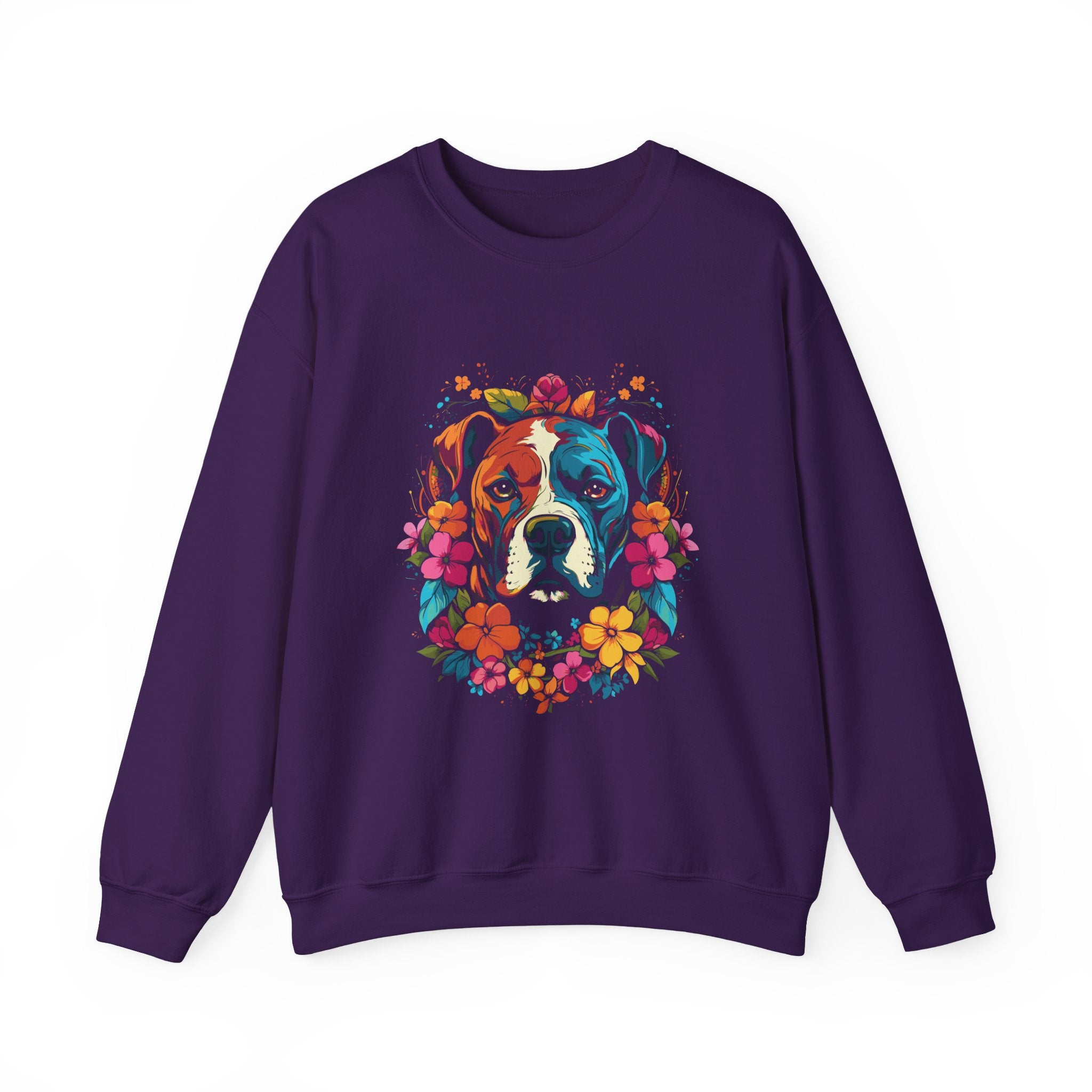 Floral Bully Dog Sweatshirt - Shirt Cave