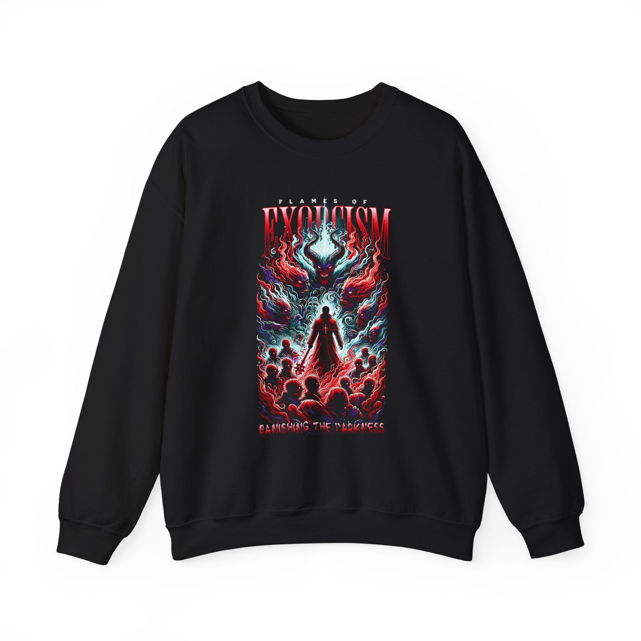Flames of Exorcism Sweatshirt - Shirt Cave