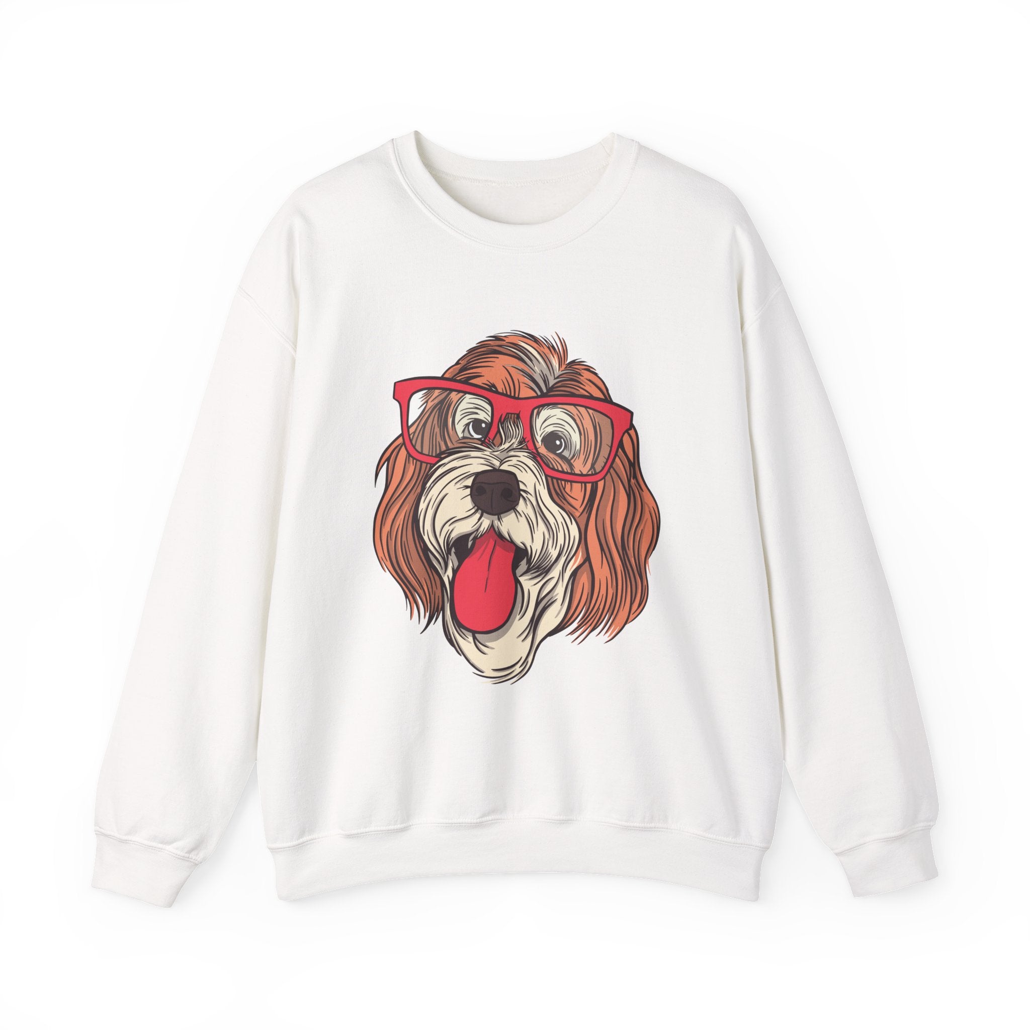 Dog With Glasses Sweatshirt - Shirt Cave