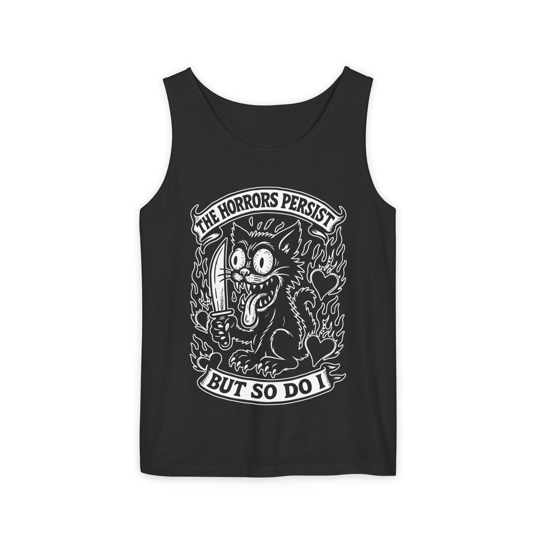 The Horrors Persist But So Do I Tank Top Black - Shirt Cave