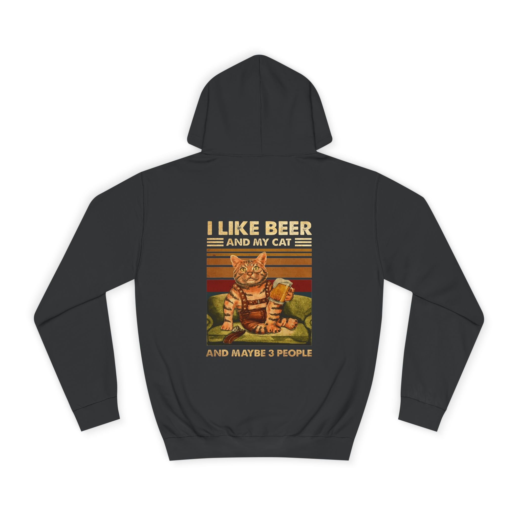 I Like Beer And My Cat And Maybe 3 People Hoodie - Shirt Cave