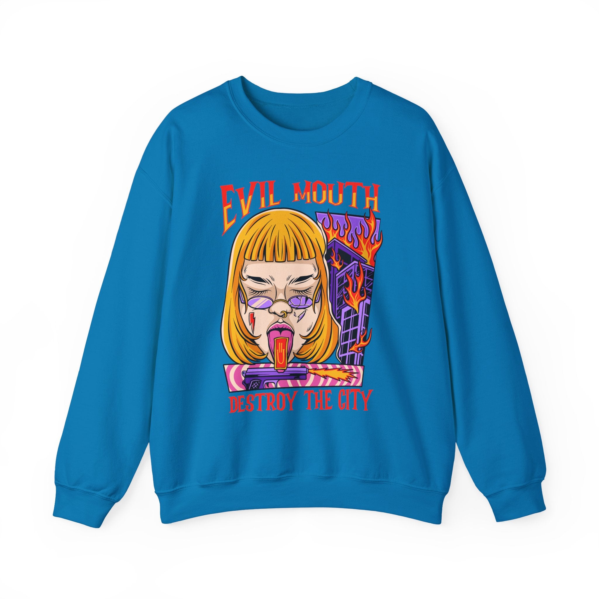 Evil Mouth Sweatshirt - Shirt Cave