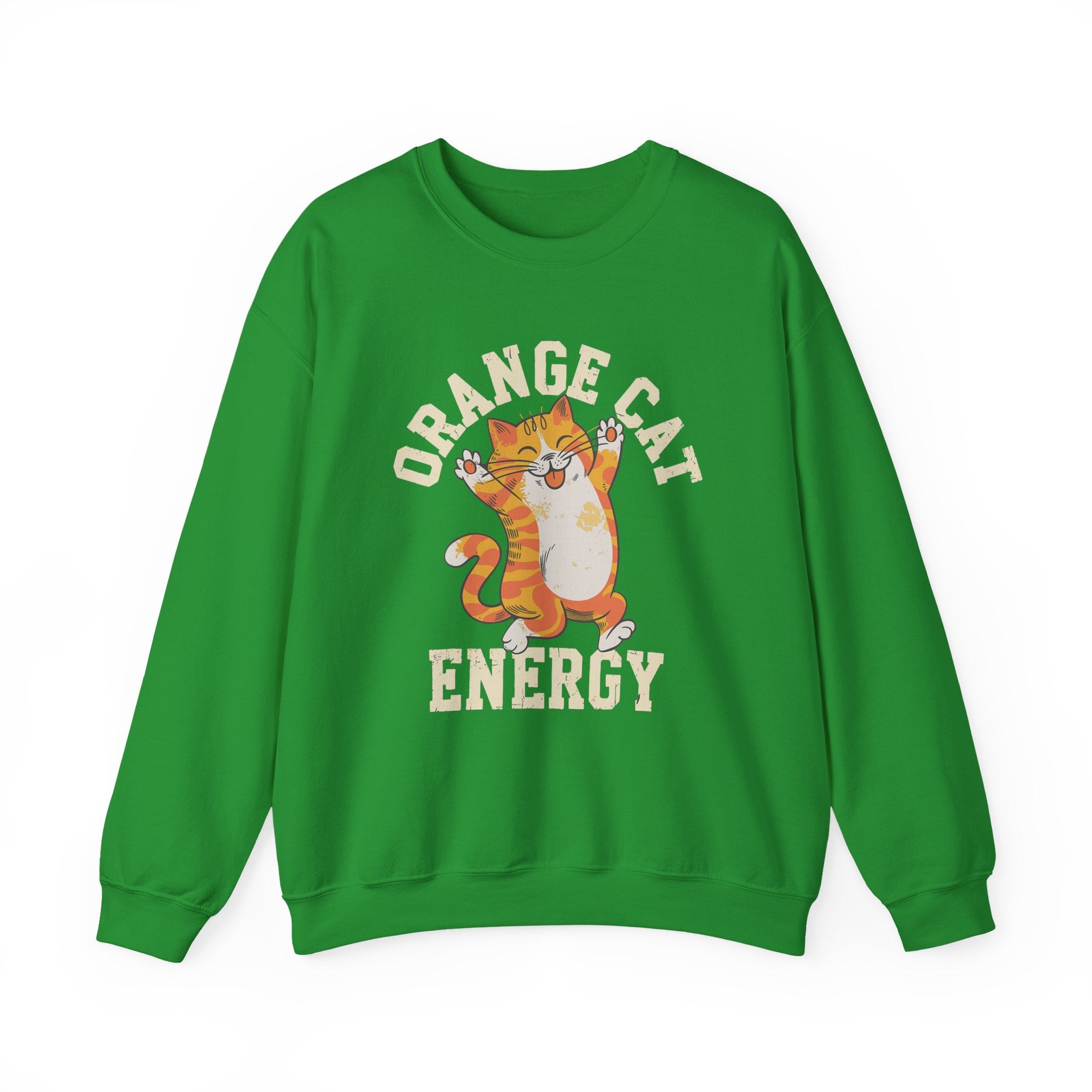 Orange Cat Energy Sweatshirt - Shirt Cave