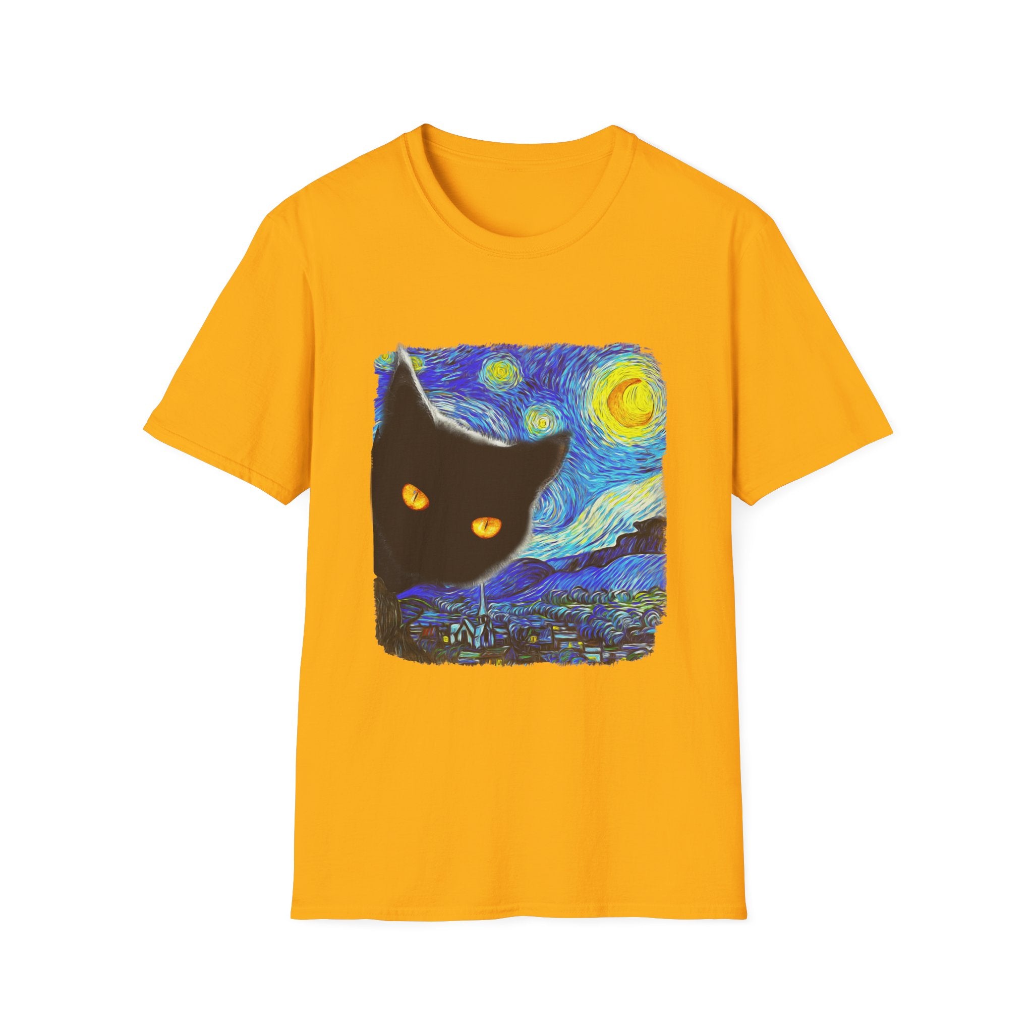 Starry Night Cat T-Shirt - Shirt Cave