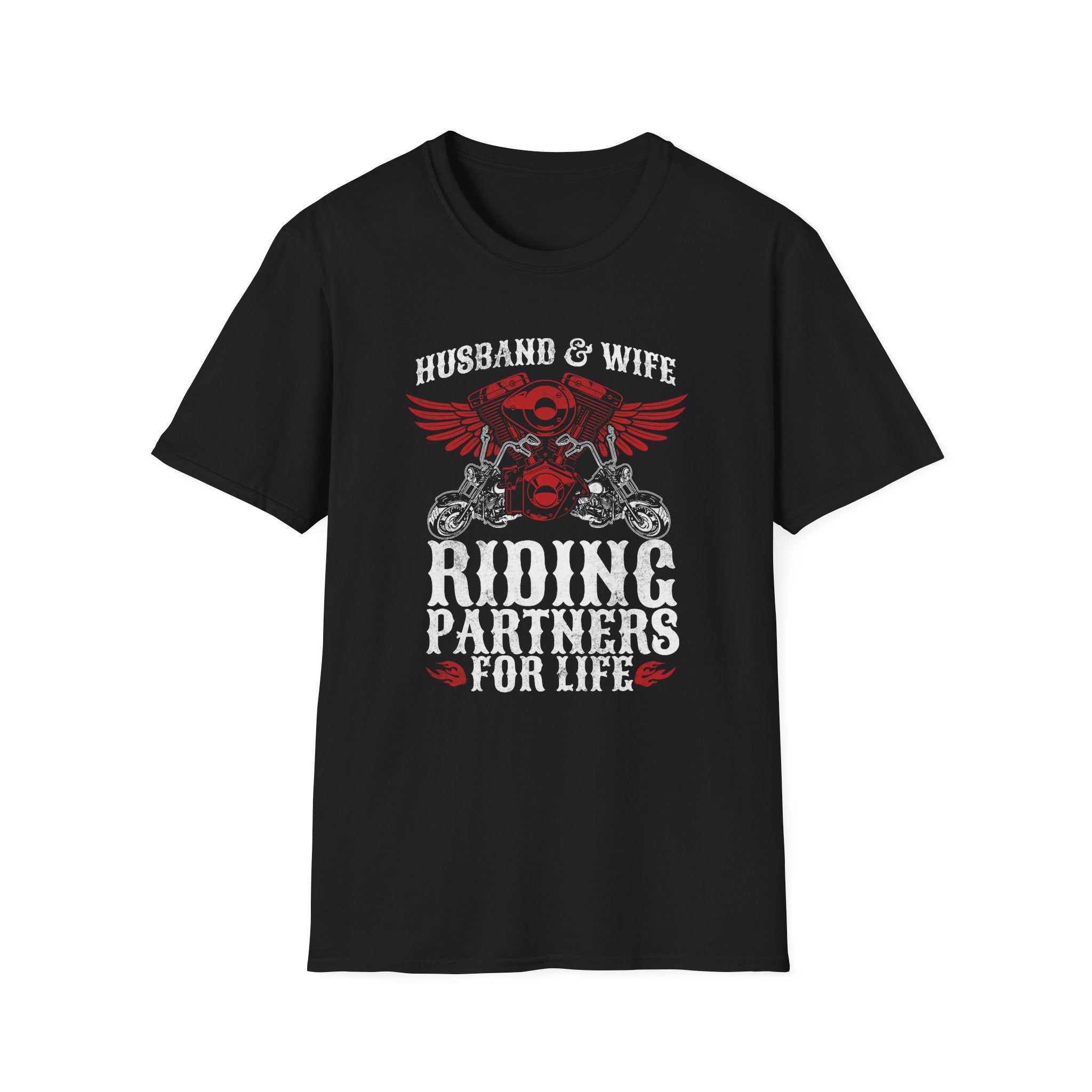 Husband & Wife Riding Partners For Life T-Shirt - Shirt Cave