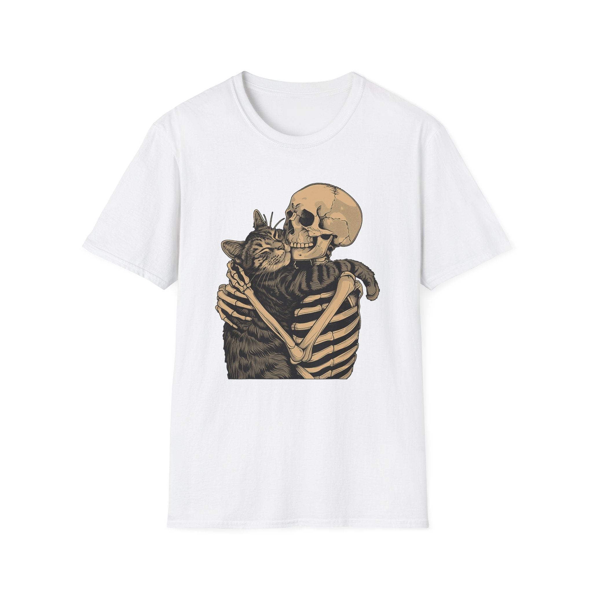 Skeleton & Cat Love T-Shirt - Shirt Cave