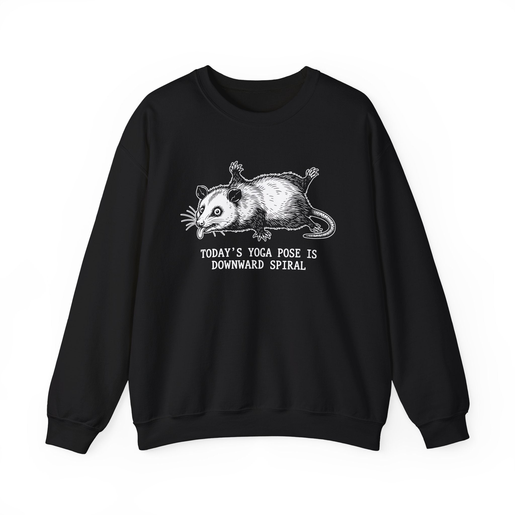Possum's Yoga Black Sweatshirt - Shirt Cave