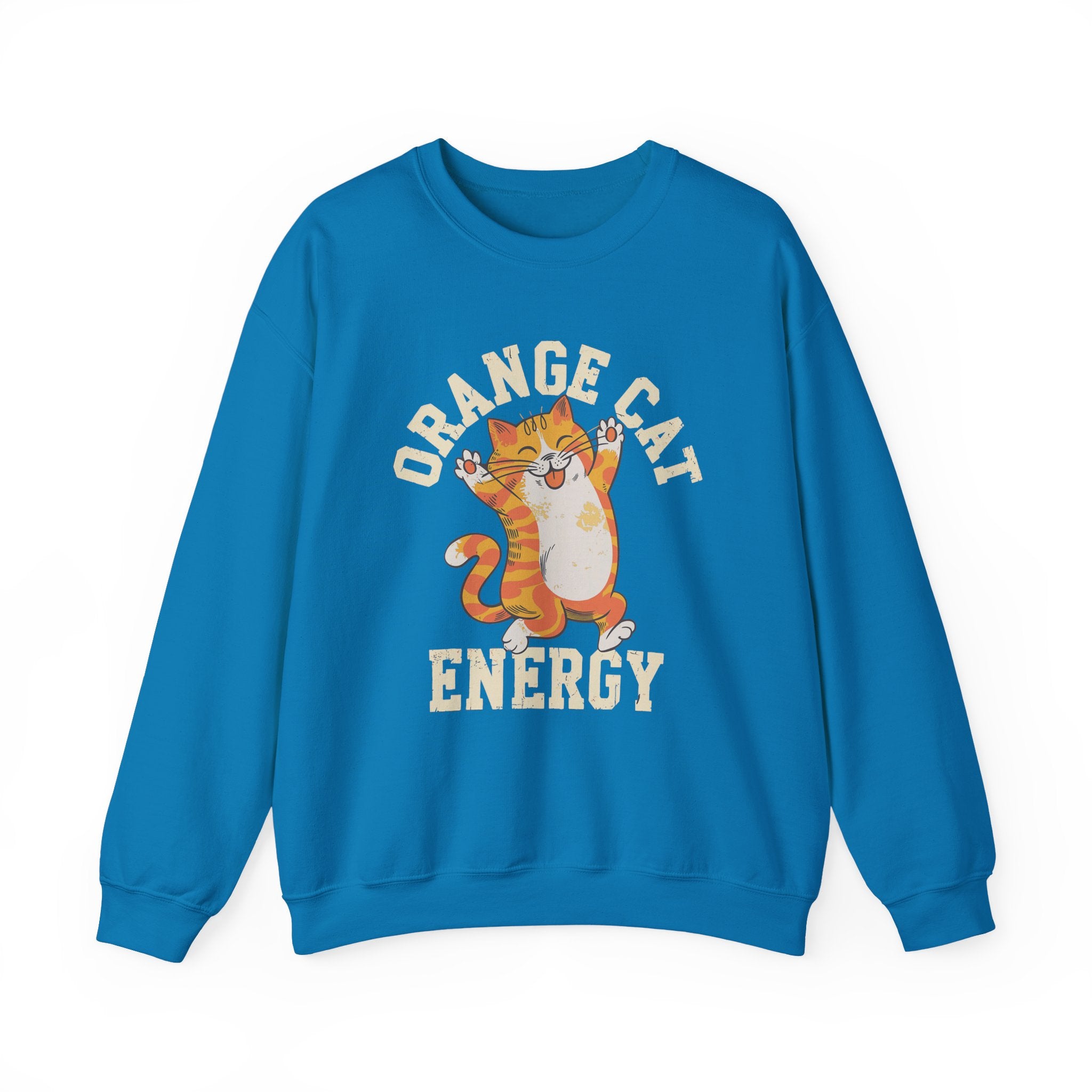 Orange Cat Energy Sweatshirt - Shirt Cave