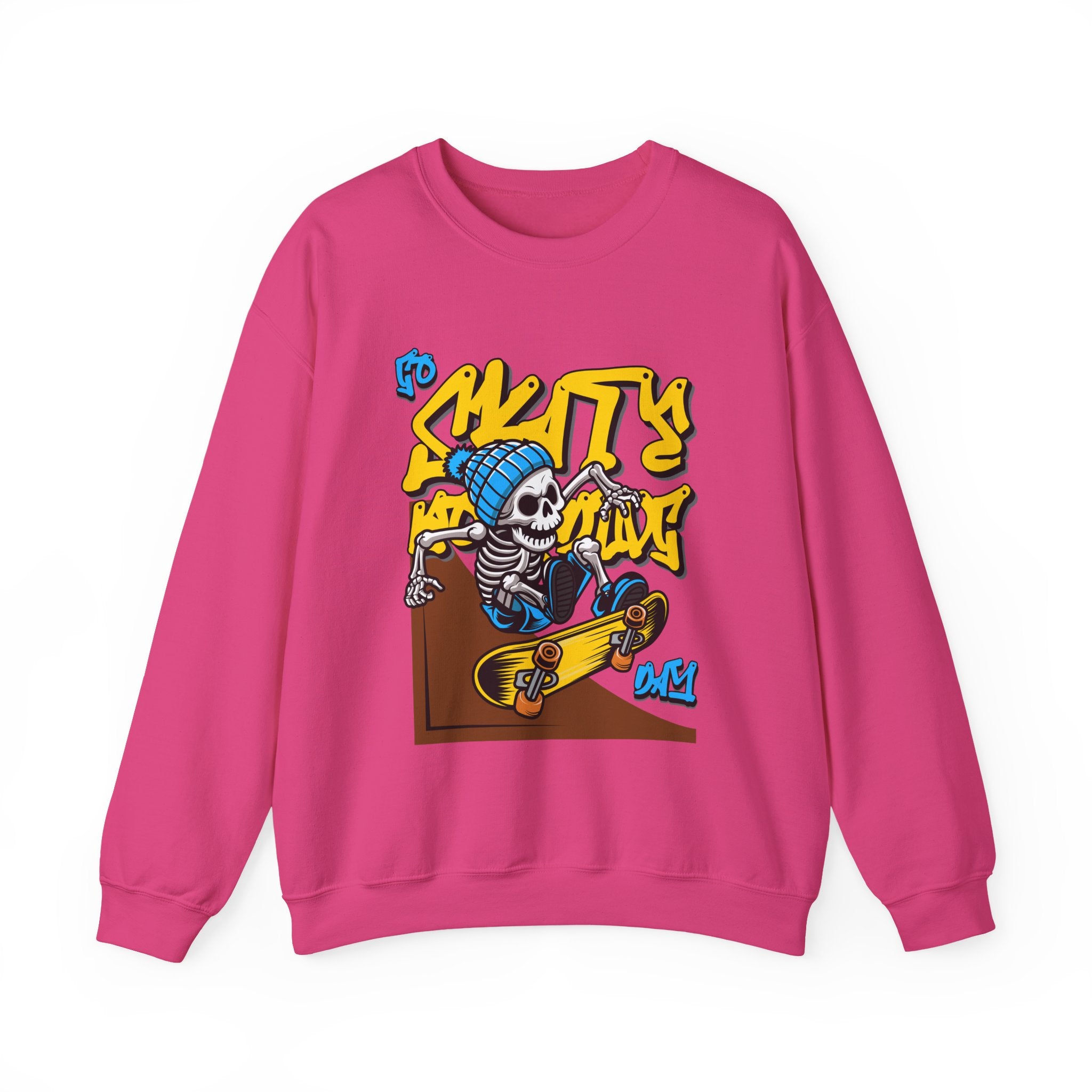 Skateboarder Skeleton Sweatshirt - Shirt Cave