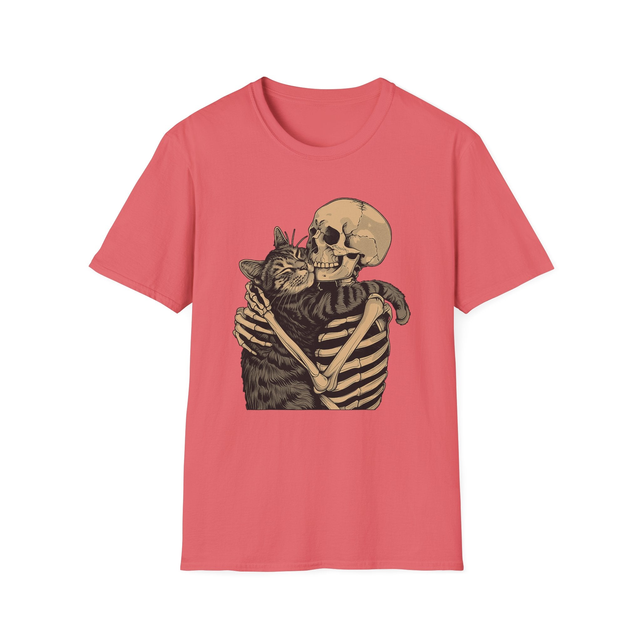 Skeleton & Cat Love T-Shirt - Shirt Cave