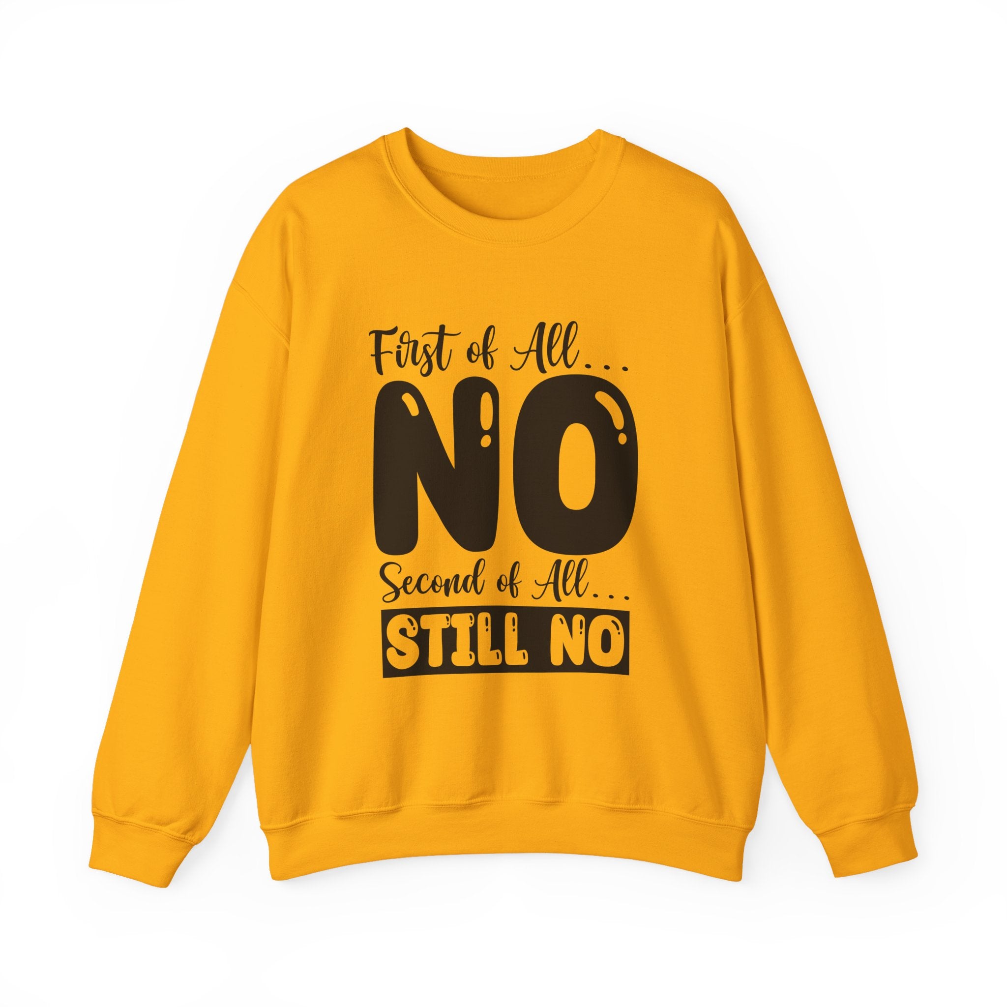 First of All... NO, Second of All... STILL NO Sweatshirt - Shirt Cave
