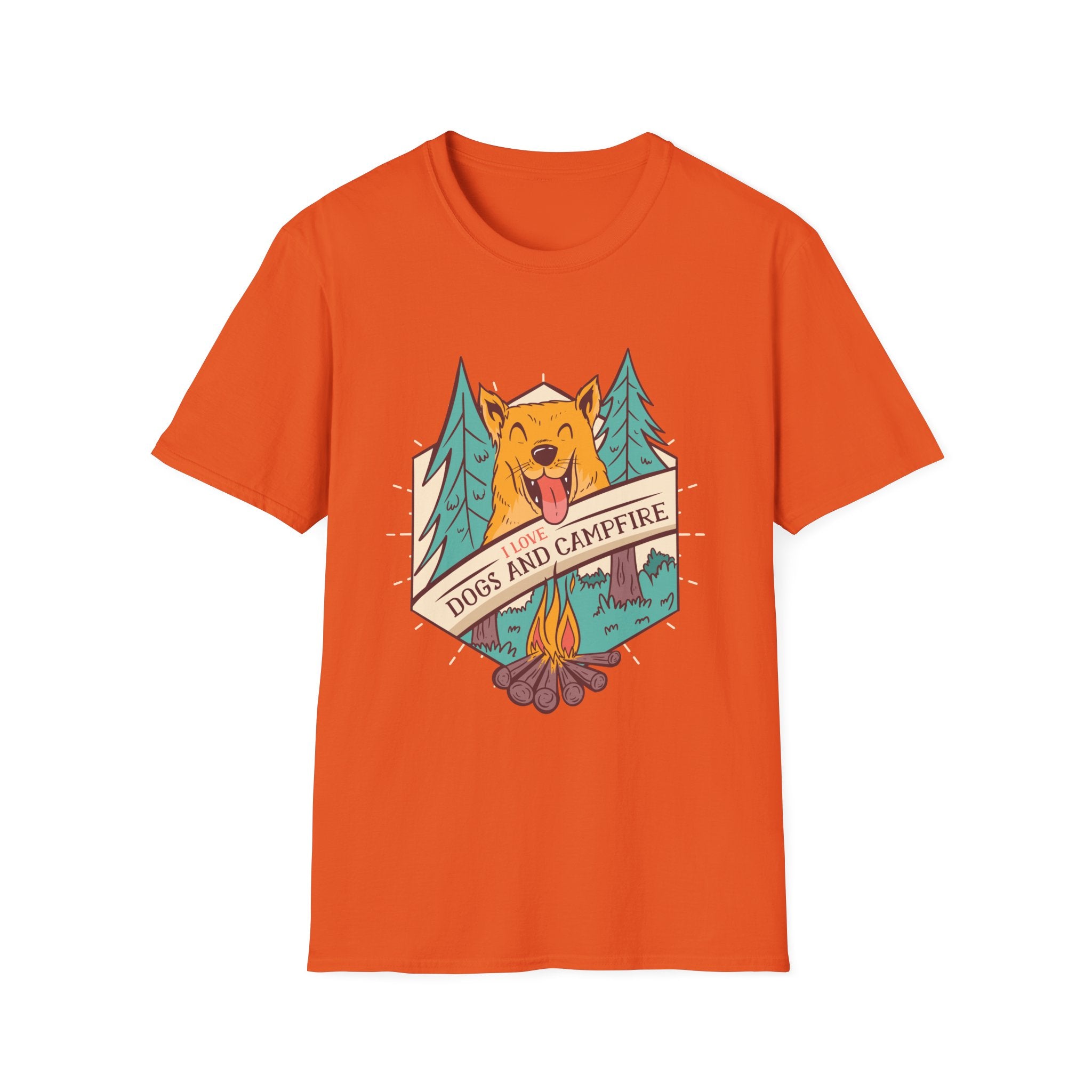 I Love Dogs and Campfire T-Shirt - Shirt Cave