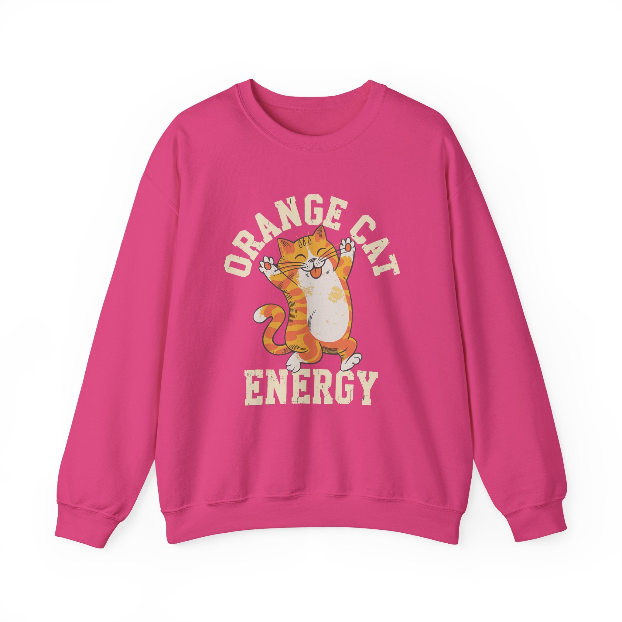 Orange Cat Energy Sweatshirt - Shirt Cave