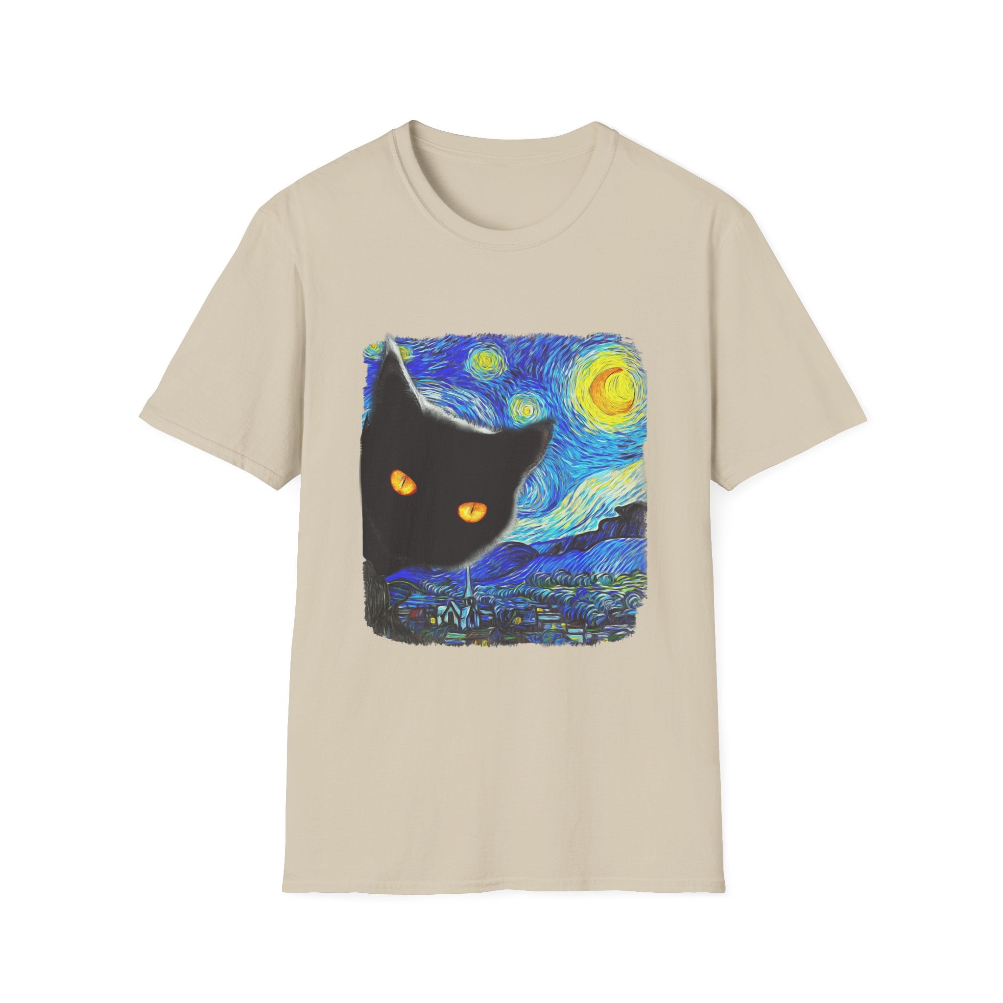 Starry Night Cat T-Shirt - Shirt Cave