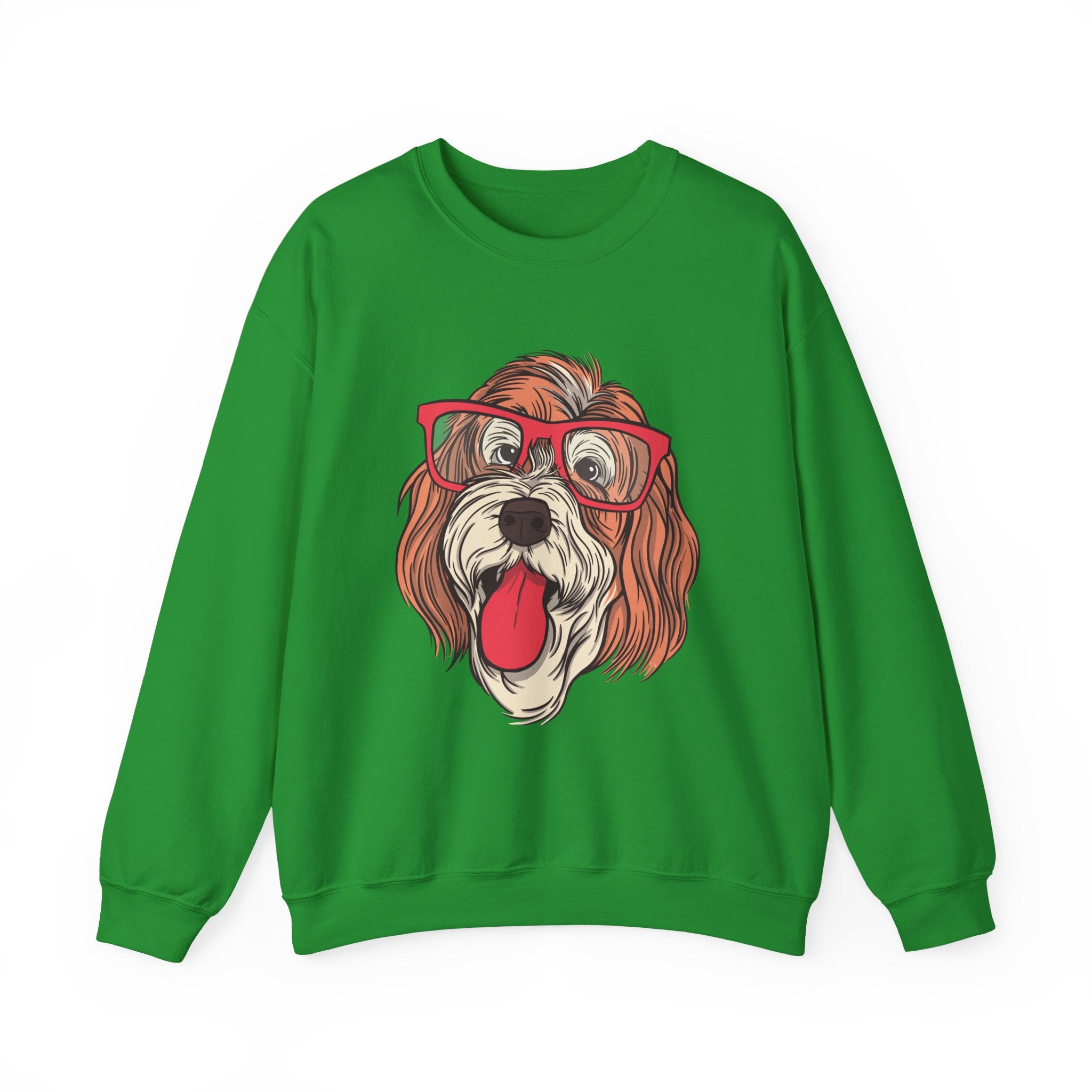 Dog With Glasses Sweatshirt - Shirt Cave