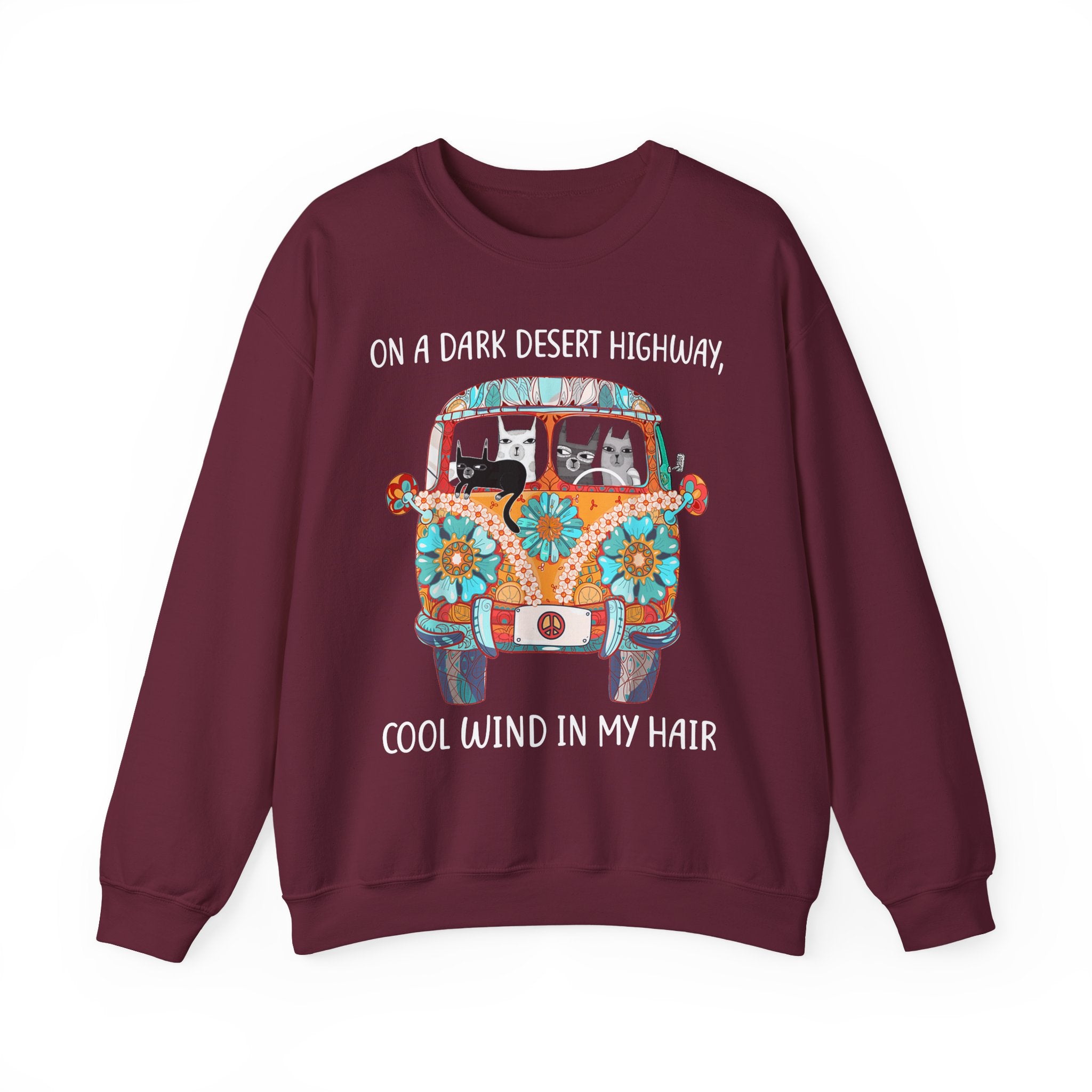 On a Dark Desert Highway Sweatshirt - Shirt Cave