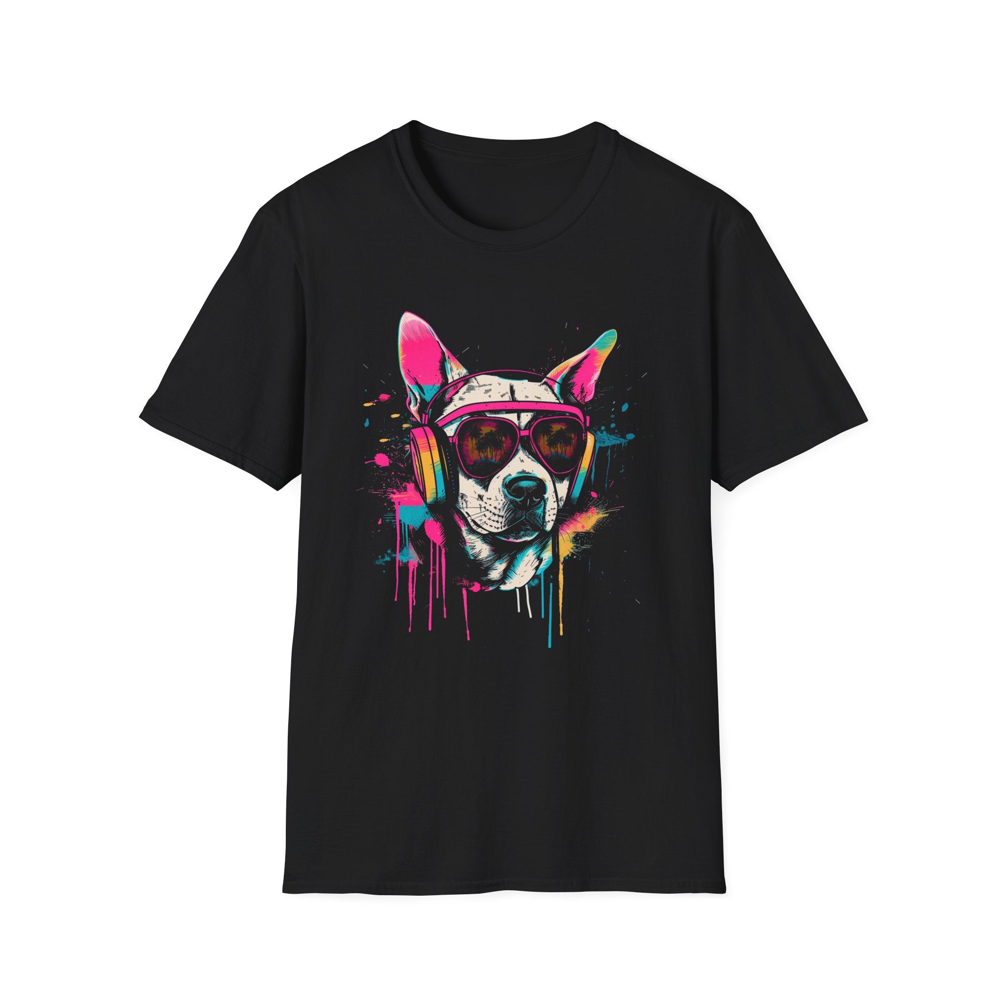 Headphones Dog T-Shirt - Shirt Cave