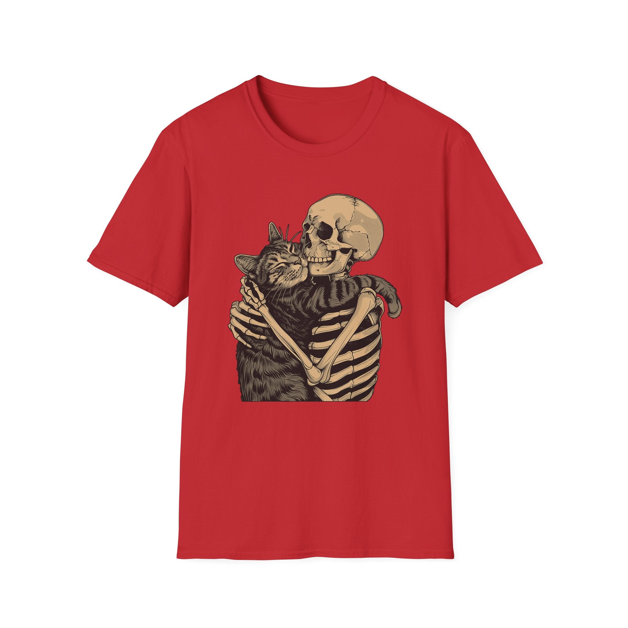 Skeleton & Cat Love T-Shirt - Shirt Cave