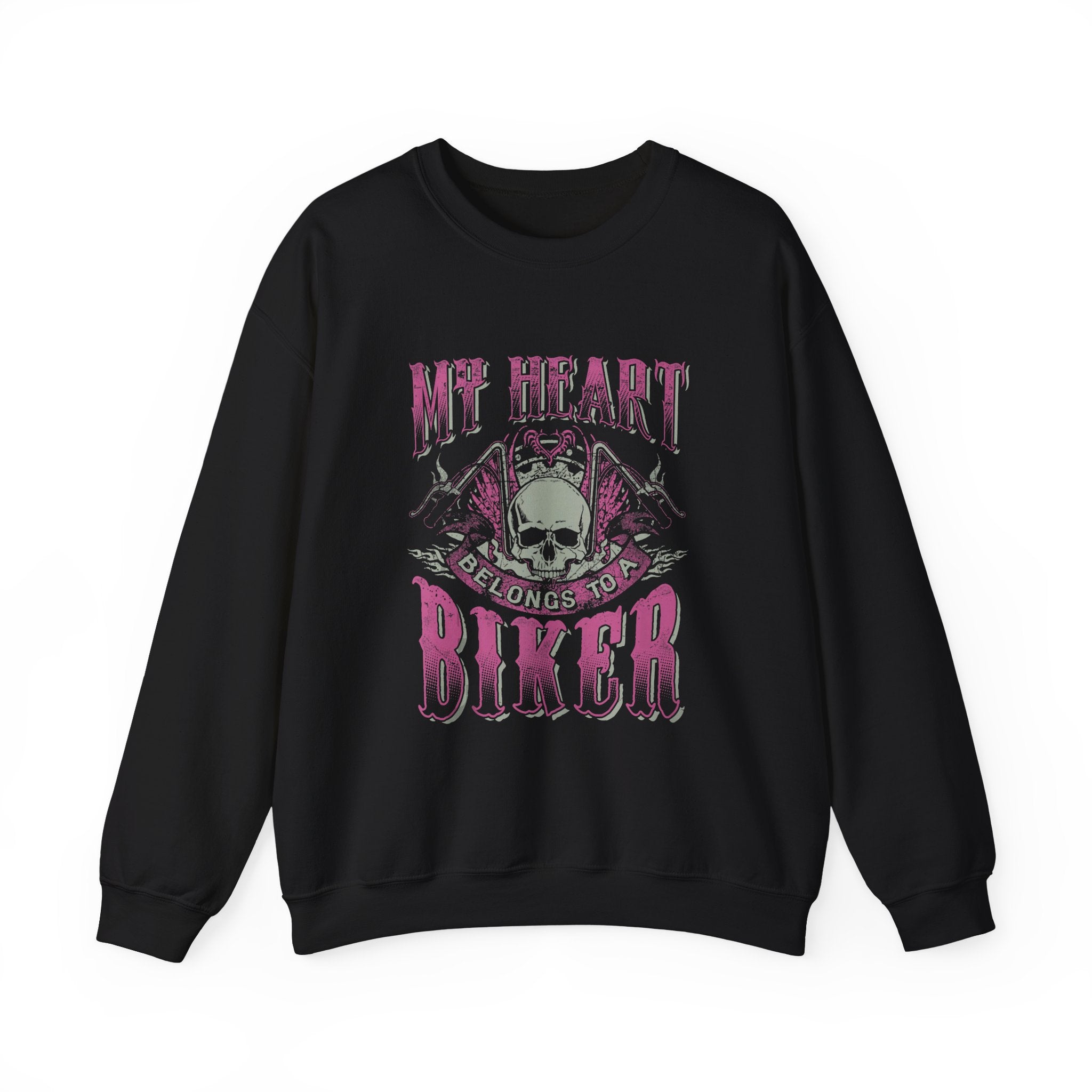 My Heart Belongs To a Biker Sweatshirt - Shirt Cave