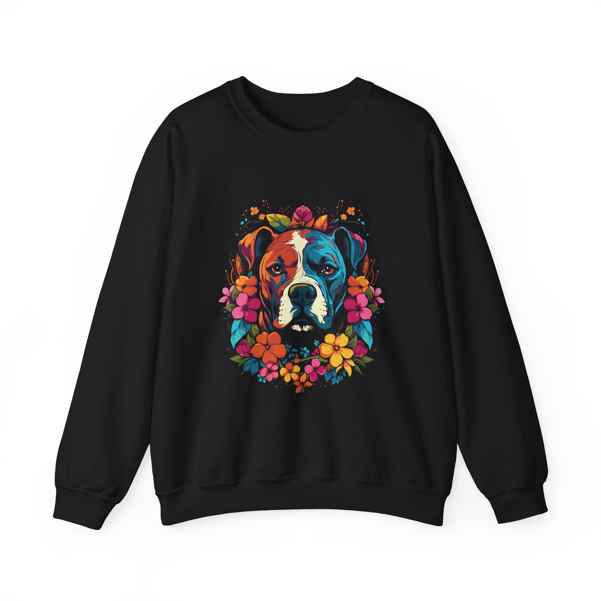 Floral Bully Dog Sweatshirt - Shirt Cave