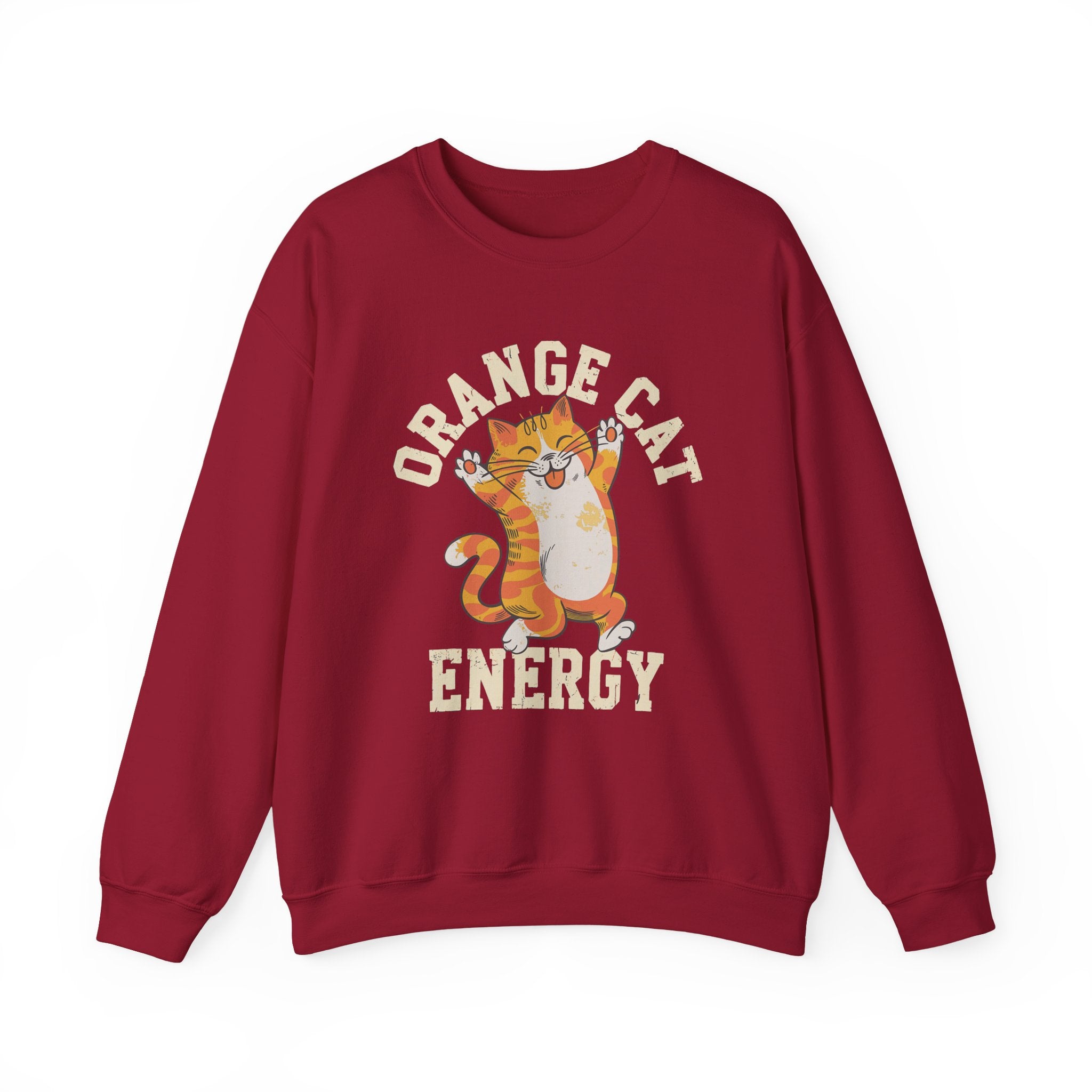 Orange Cat Energy Sweatshirt - Shirt Cave